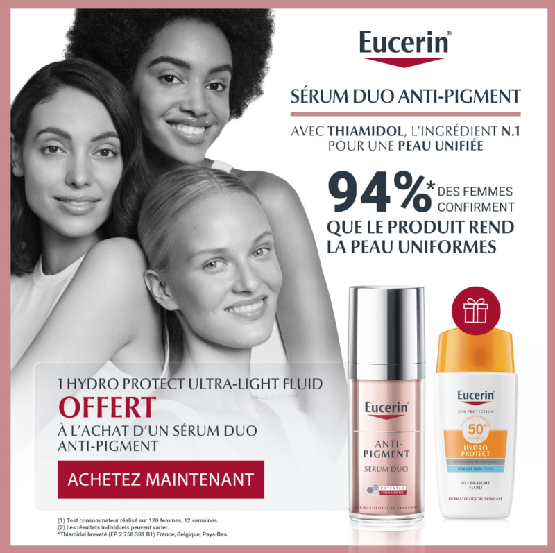 EUCERIN PACK ANTI PIGMENT SERUM DUO + ECRAN HYDRO PROTECT SPF50+ OFFERT