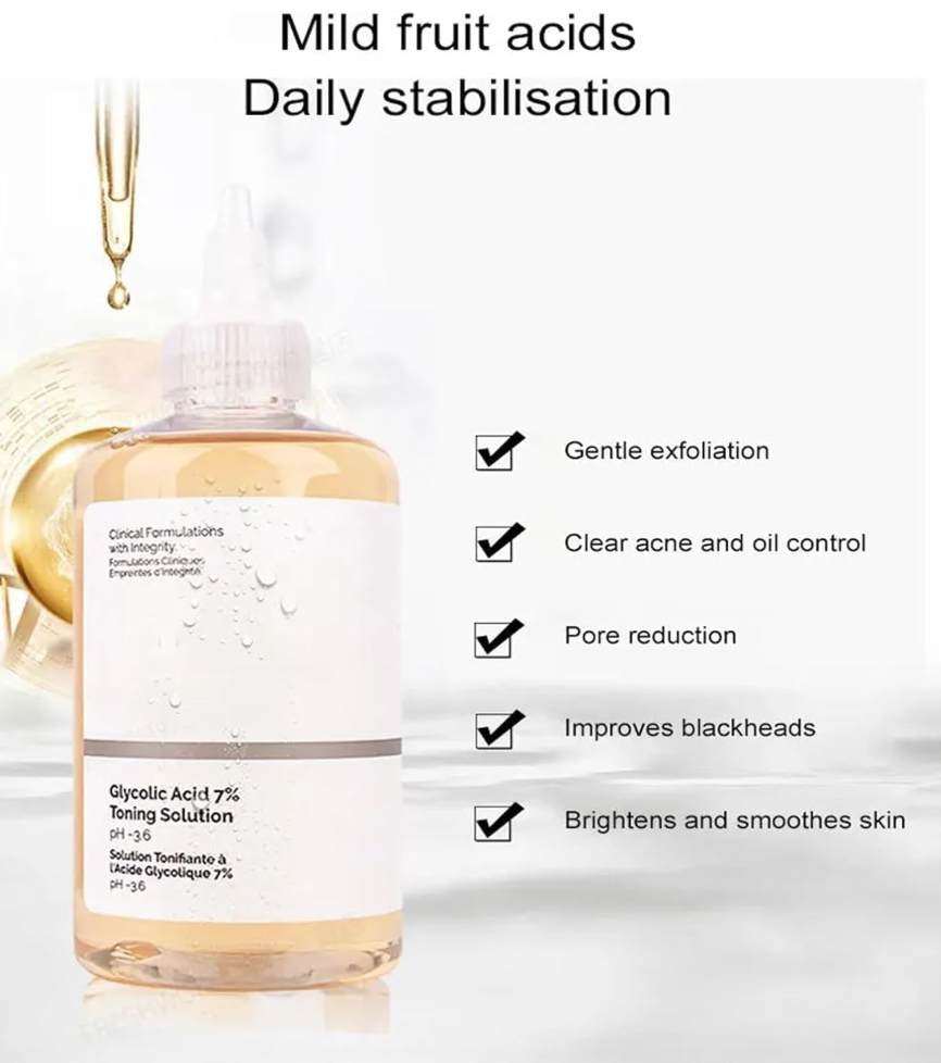 THE ORDINARY GLYCOLIC ACID 7% EXFOLIATING TONER 240 ML THE ORDINARY GLYCOLIC ACID 7% EXFOLIATING TONER 240 ML